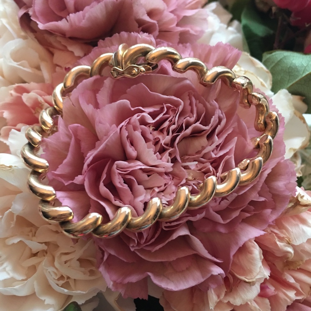 Vintage 14k Gold Twisted Link Bracelet